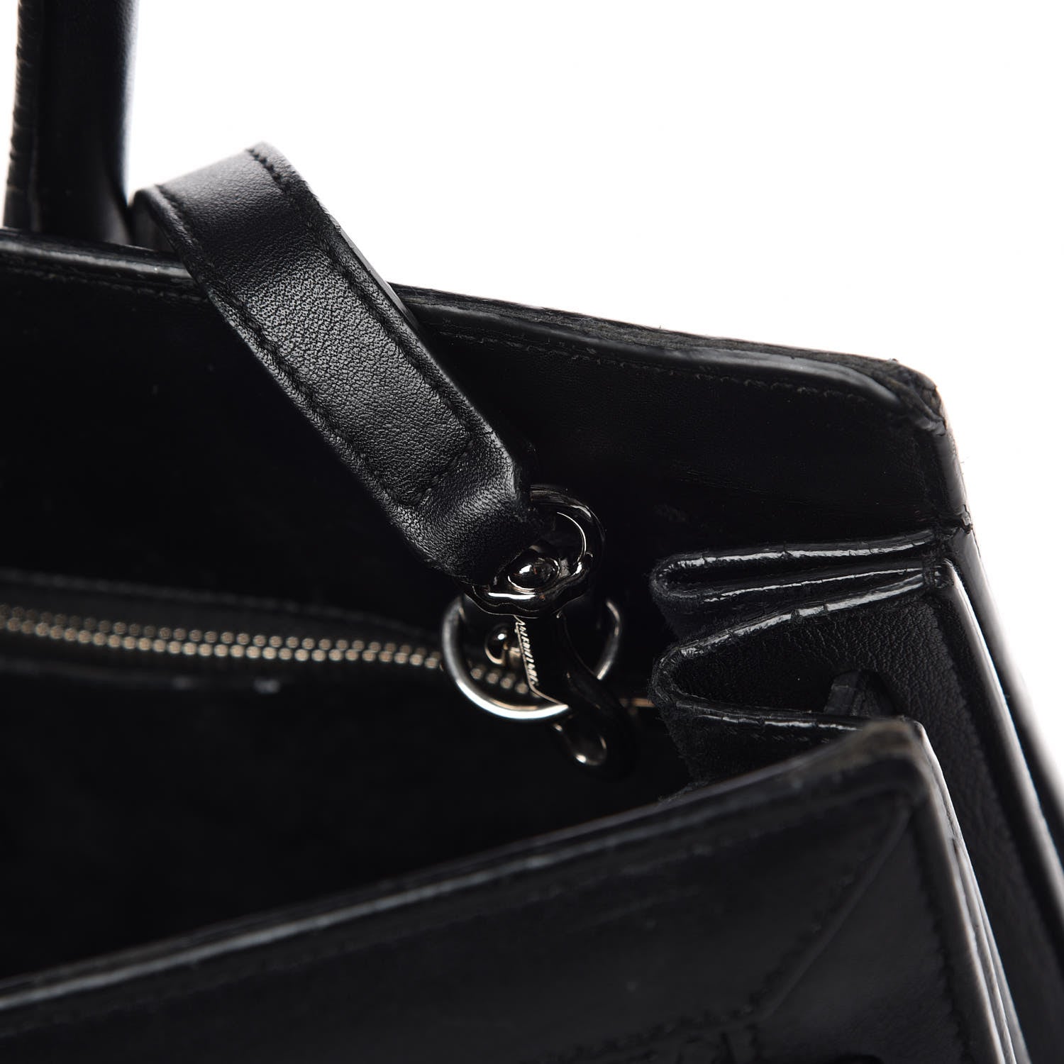 Saint Laurent Python Calfskin Embossed Small Sac de Jour Black 15 of 15