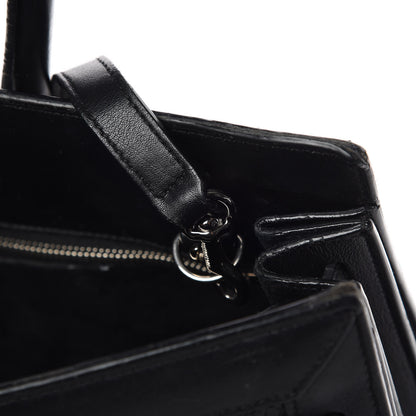 Saint Laurent Python Calfskin Embossed Small Sac de Jour Black 15 of 15