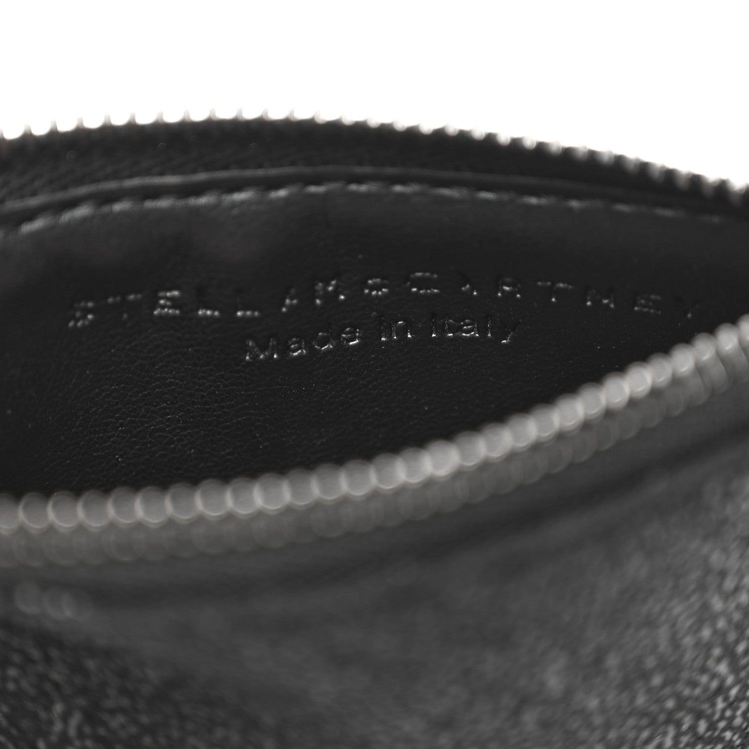 Stella McCartney Shaggy Deer Falabella Zip Card Holder Black 6 of 7