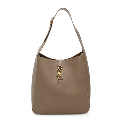 Saint Laurent Supple Calfskin Large Le 5 A 7 Soft Hobo Dusty Grey 1 of 9