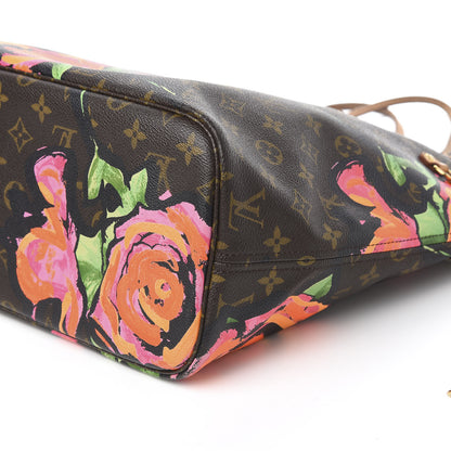 Louis Vuitton Monogram Roses Neverfull MM 11 of 12
