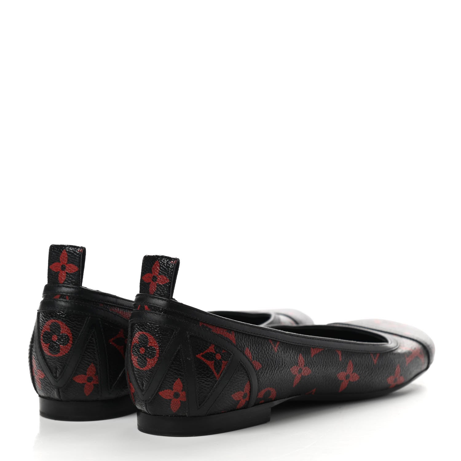 Louis Vuitton Monogram Infrarouge New Revival Ballerina Flats 37 Black 4 of 9