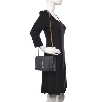 Saint Laurent Grain De Poudre Medium Classic Monogram Kate Satchel Graphite 2 of 10