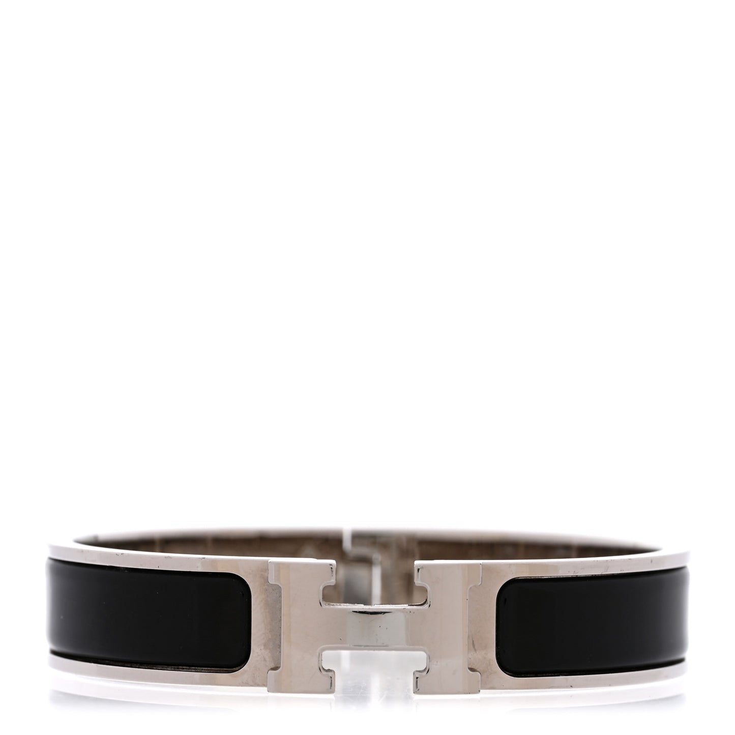 Enamel Narrow Clic Clac H Bracelet PM Black
