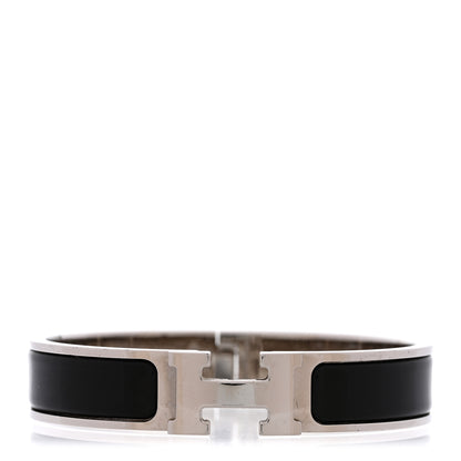Hermes Enamel Narrow Clic Clac H Bracelet PM Black 1 of 5