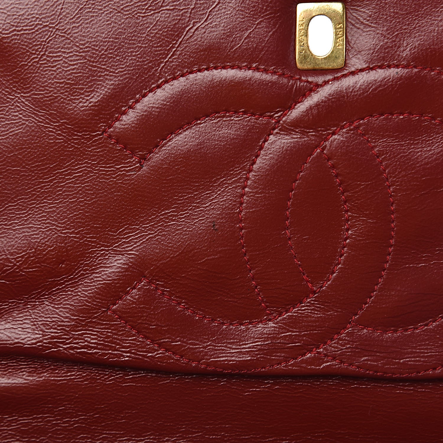 Chanel Jersey Lambskin Quilted Single Flap Dark Red Blue 10 of 18