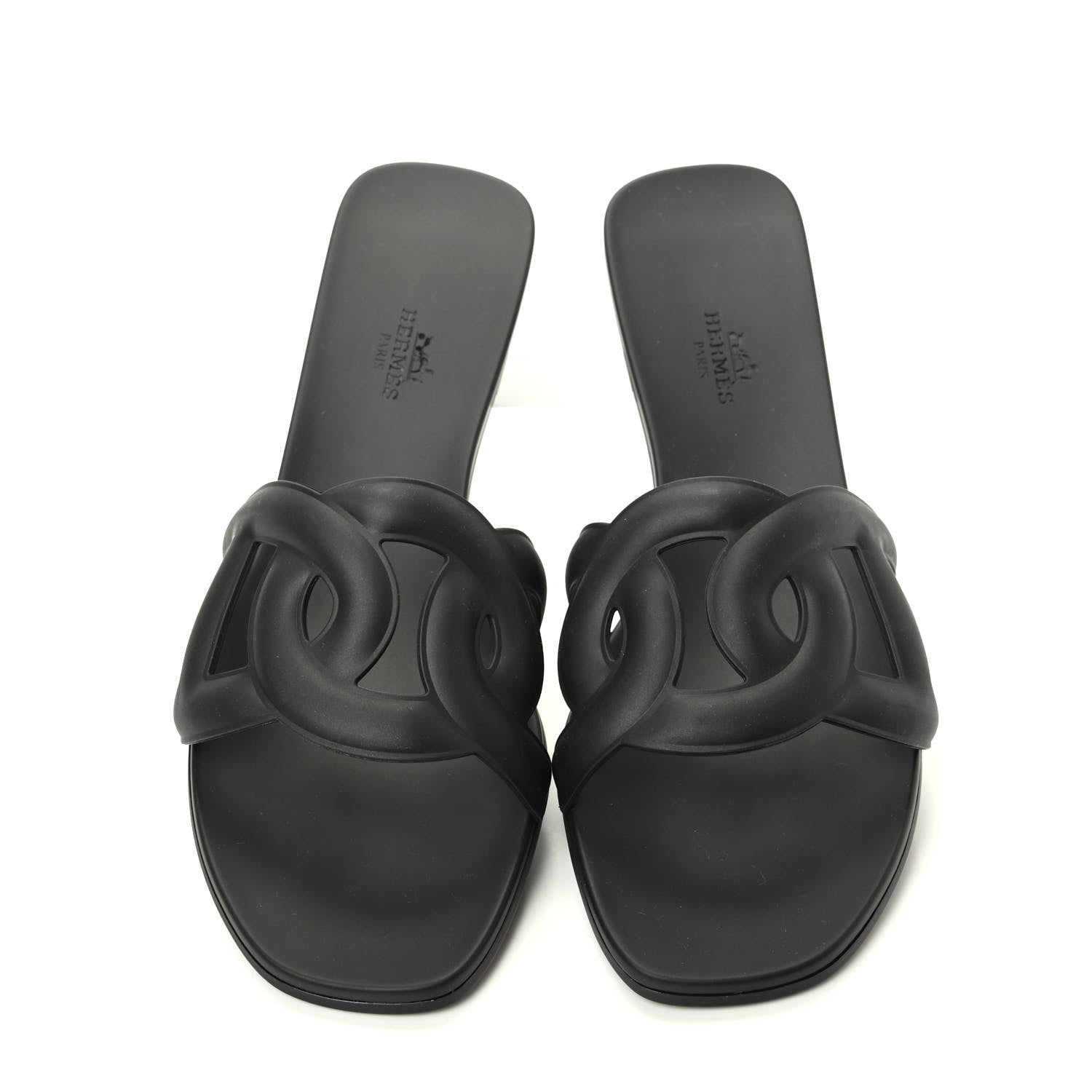 Hermes Rubber Aloha Sandals 41 Black 5 of 10