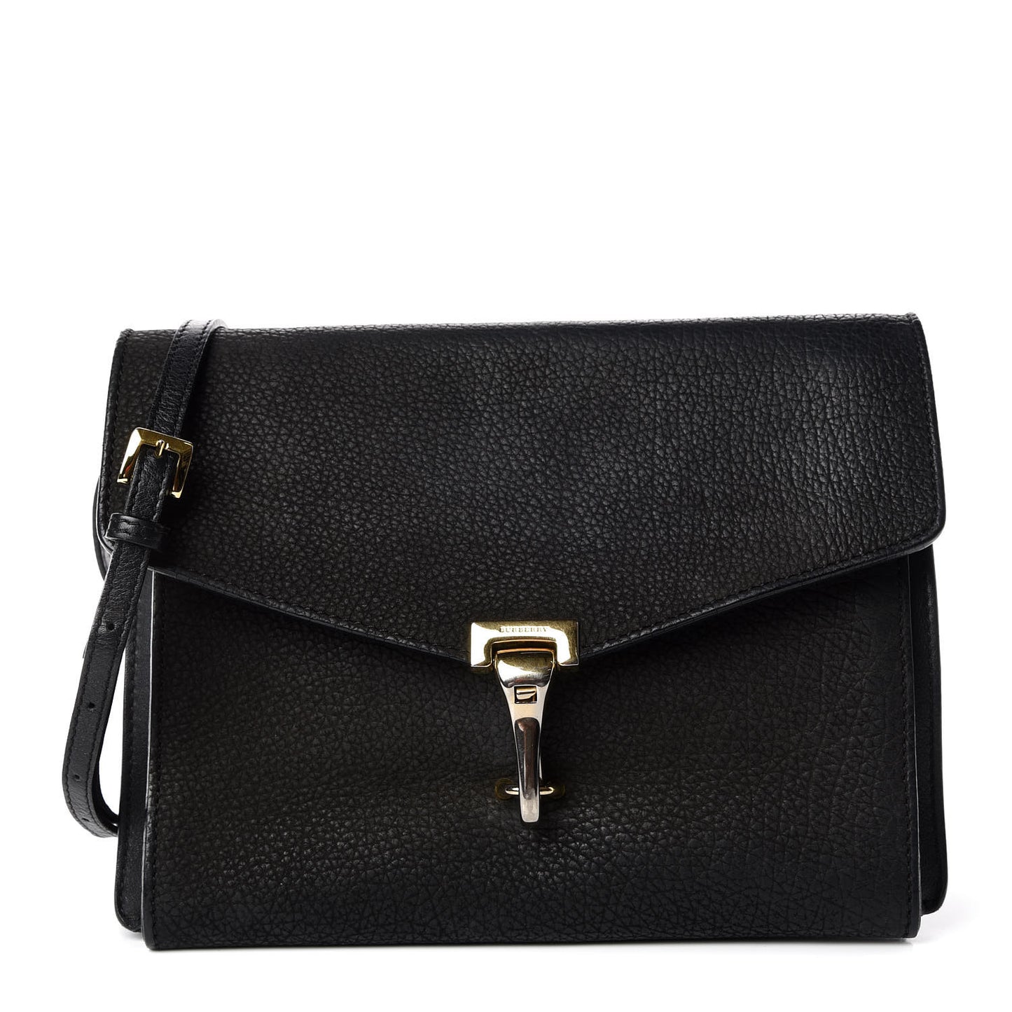 Grainy Nubuck Small Macken Crossbody Bag Black