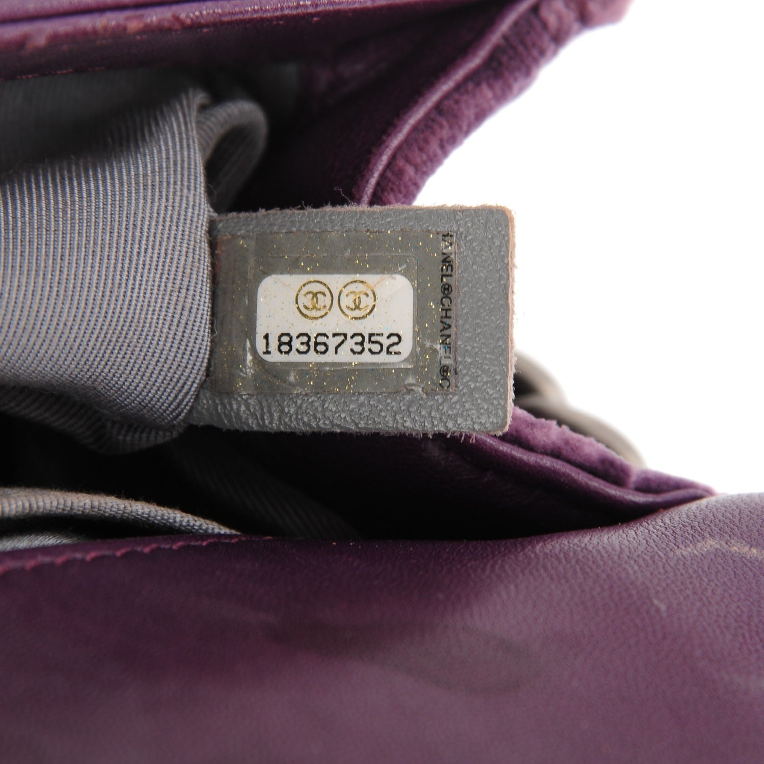 Chanel Velvet Quilted Small Boy Flap Purple 8 of 9