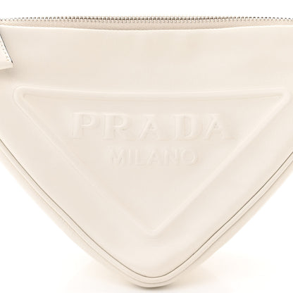Prada Grace Lux Triangle Shoulder Bag White 8 of 12