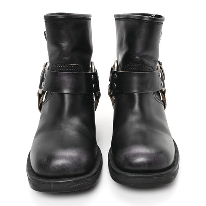 Miu Miu Calfskin Harness Enigneer Boots 40 Black 3 of 8