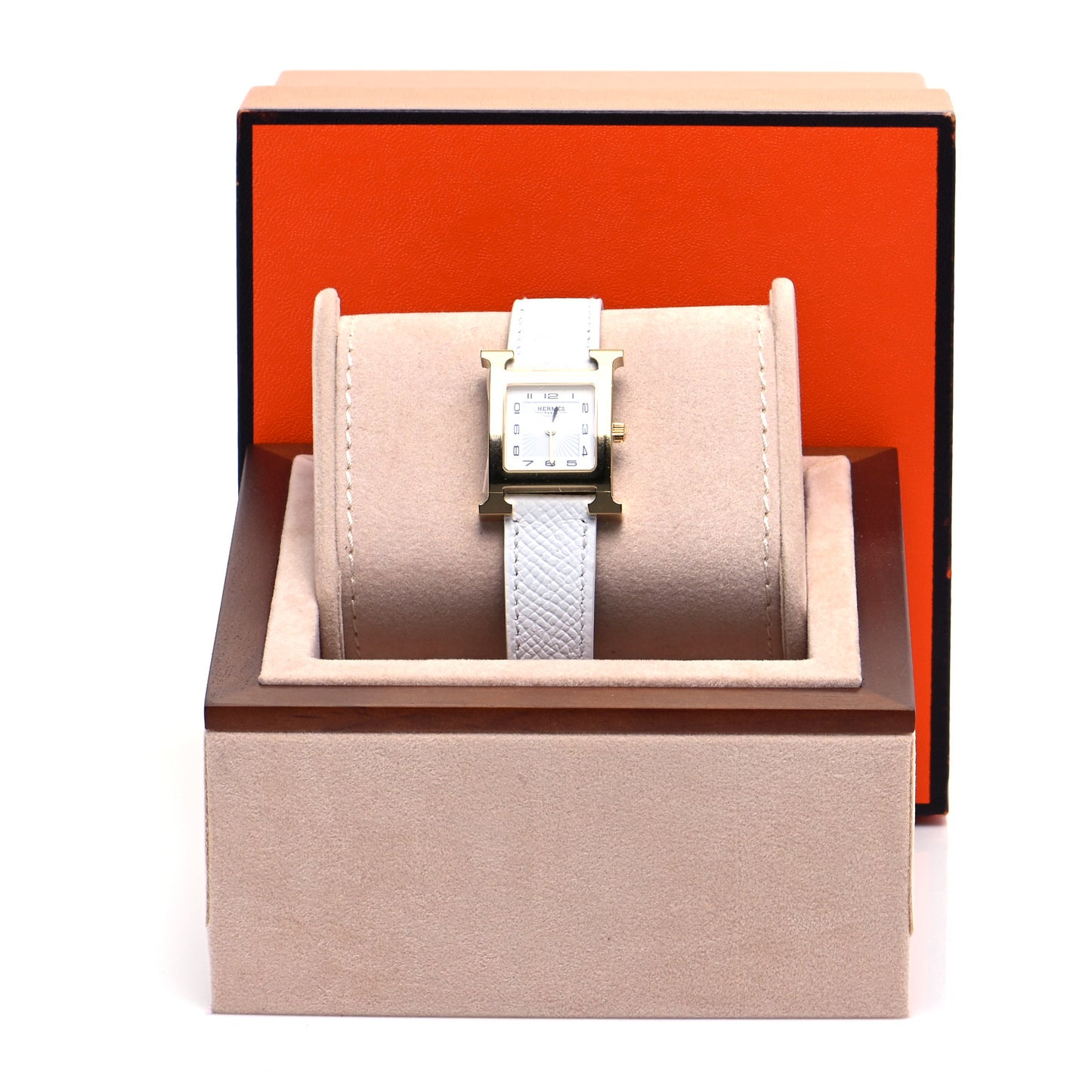 Stainless Steel Epsom 21mm Heure H Hour Quartz Watch Blanc