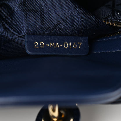 Christian Dior Lambskin Cannage Small Lucky Badges My Lady Dior Navy 7 of 13