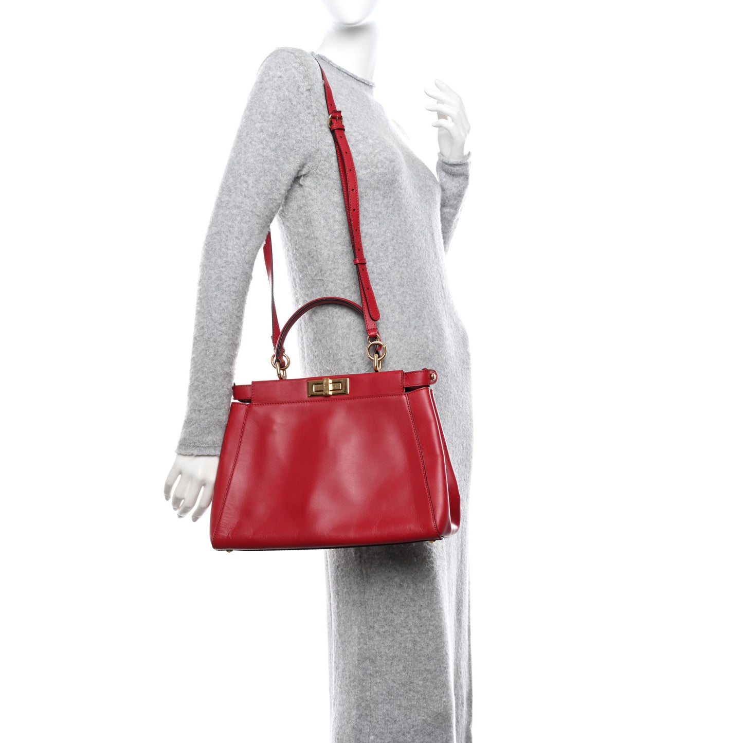 Vitello Morgan Fabric Jacquard Pequin Medium Peekaboo Iconic Satchel Mattone Tobacco Black