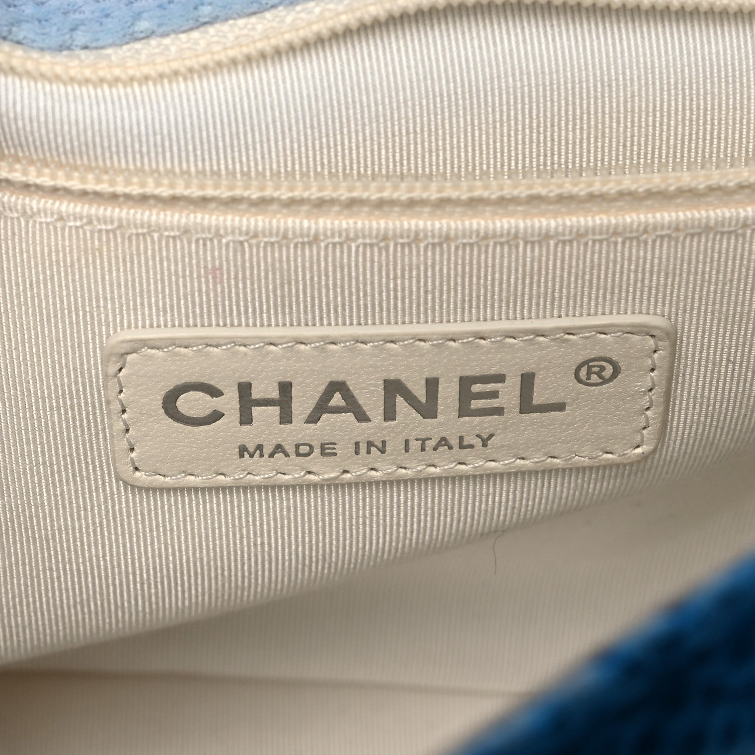 Chanel Neoprene Quilted Medium Single Flap Blue 6 of 9