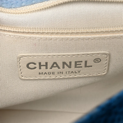 Chanel Neoprene Quilted Medium Single Flap Blue 6 of 9