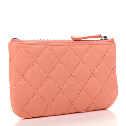 Chanel Caviar Quilted Small Cosmetic Case Coral 3 of 8