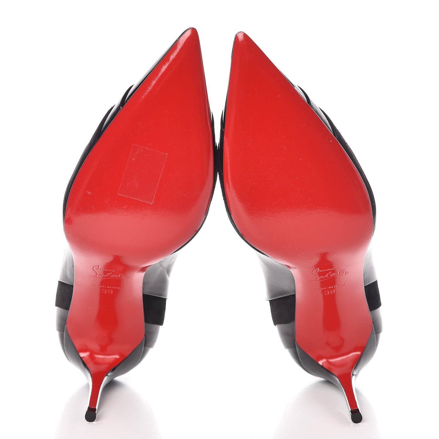 Christian Louboutin Nappa Patent Veau Velours Eklectica 85 Pumps 39 Black 5 of 8