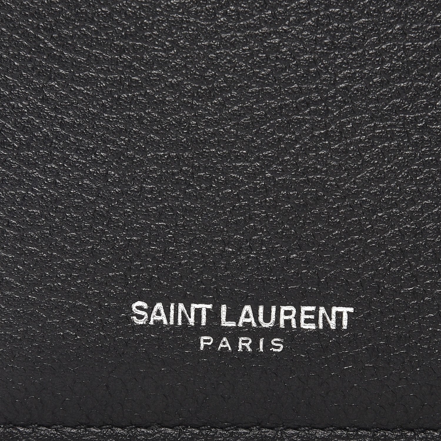 Saint Laurent Grained Calfskin 5 Fragments Zip Pouch Card Holder Black 6 of 8