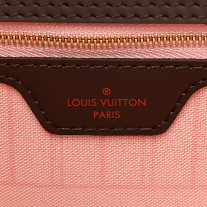 Louis Vuitton Damier Ebene Neo Neverfull MM Rose Ballerine 8 of 17