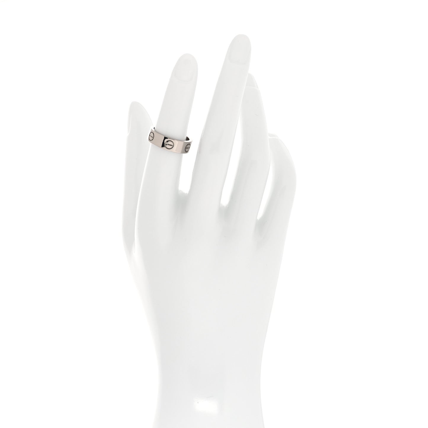 18K White Gold 5.5mm LOVE Ring 50 5.25