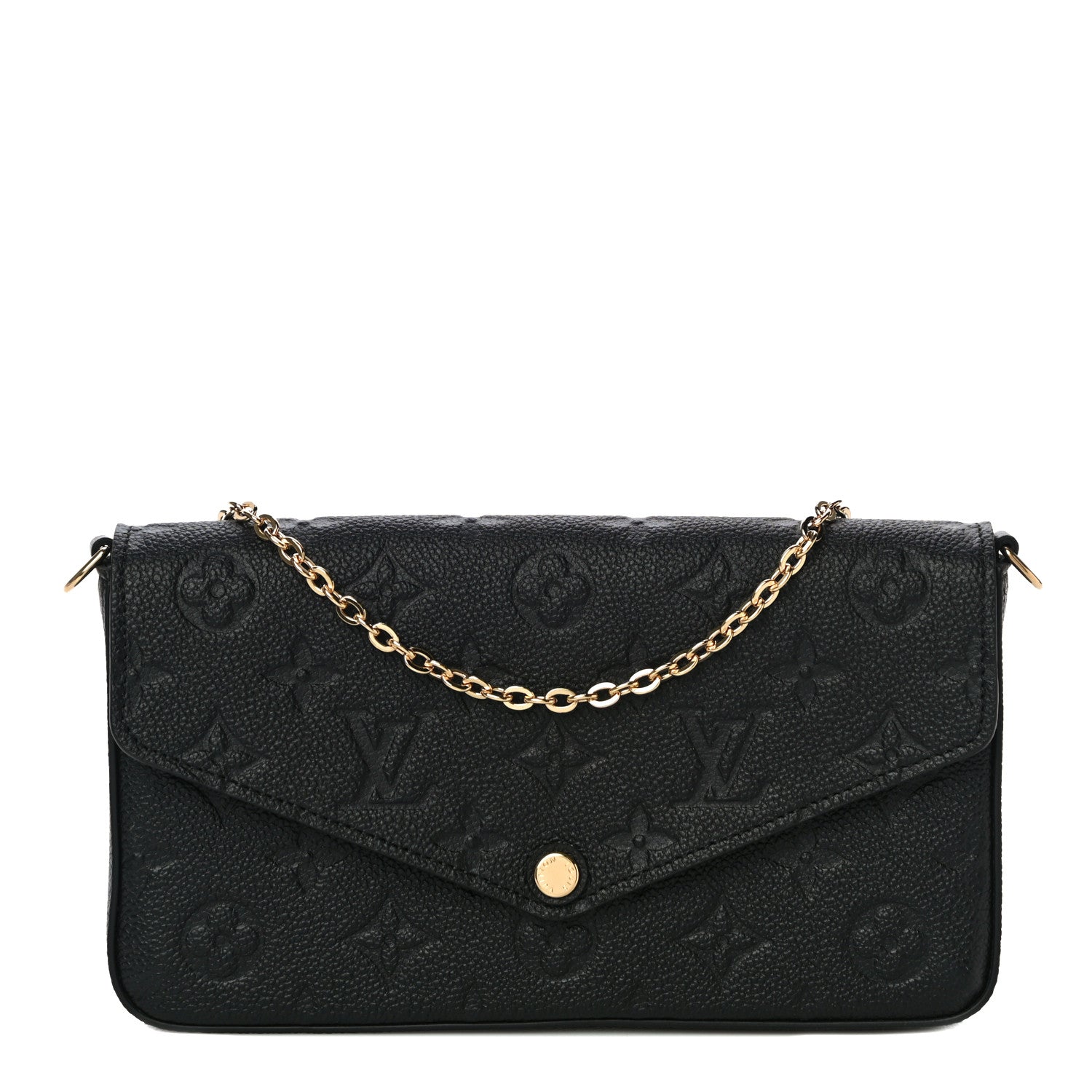 Louis Vuitton Empreinte Pochette Felicie Chain Wallet Black 3 of 10