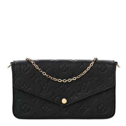 Louis Vuitton Empreinte Pochette Felicie Chain Wallet Black 3 of 10