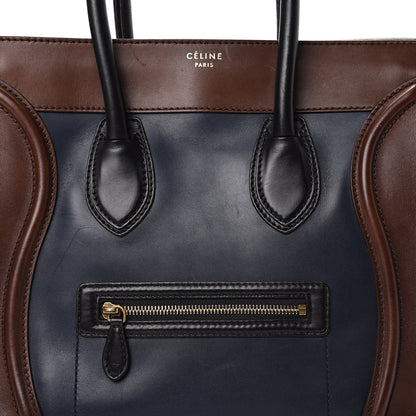 Celine Smooth Calfskin Mini Tri-Color Luggage Navy 7 of 16