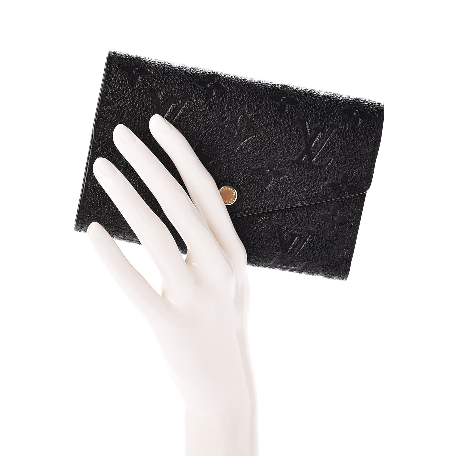 Louis Vuitton Empreinte Compact Curieuse Wallet Black 2 of 7