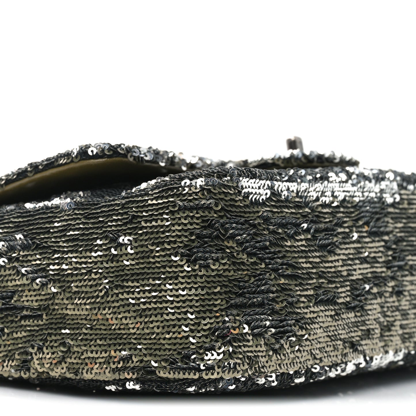 Sequin Coco Cuba Medium Single Flap Khaki