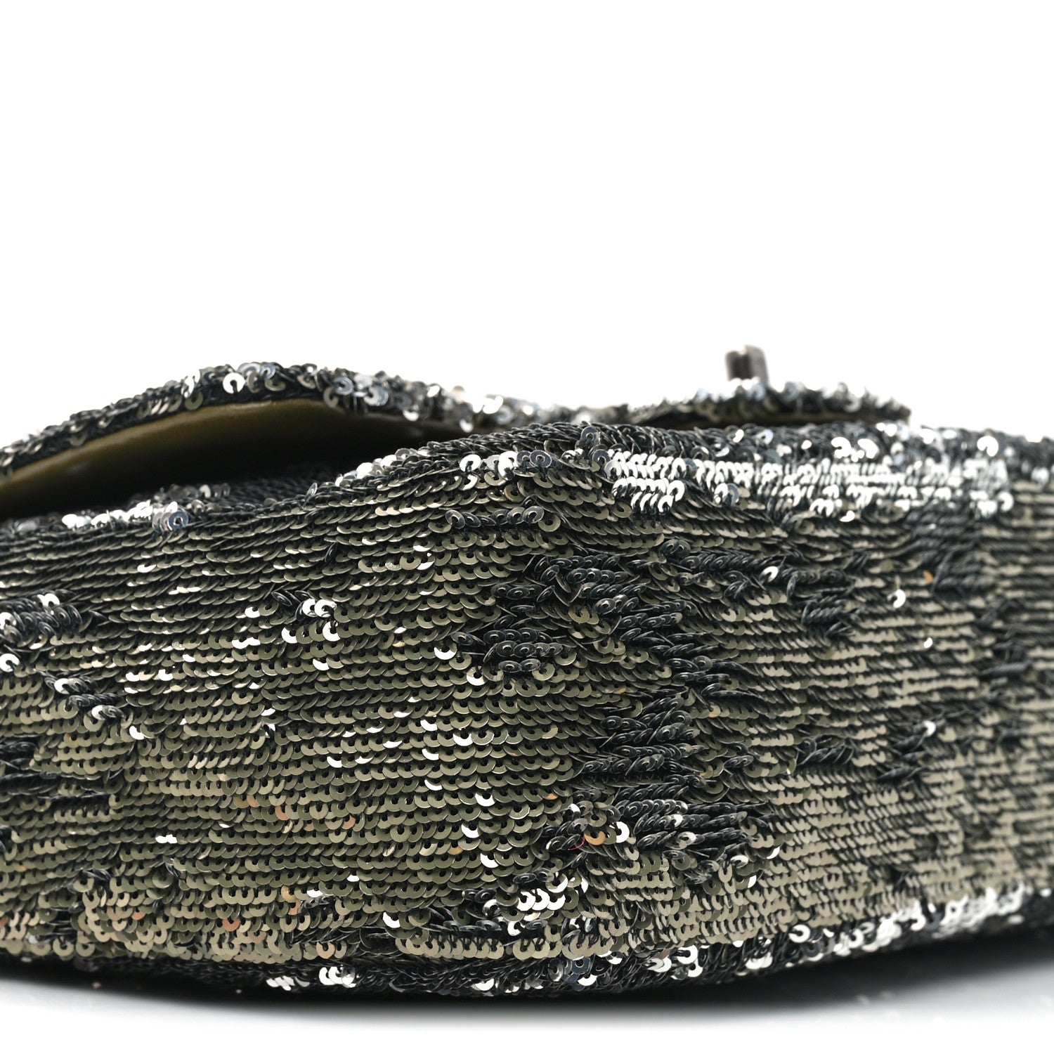 Chanel Sequin Coco Cuba Medium Single Flap Khaki 9 of 10