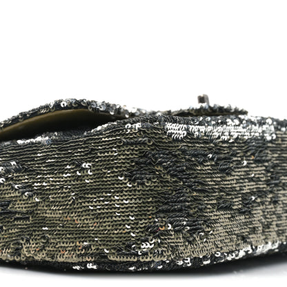 Chanel Sequin Coco Cuba Medium Single Flap Khaki 9 of 10