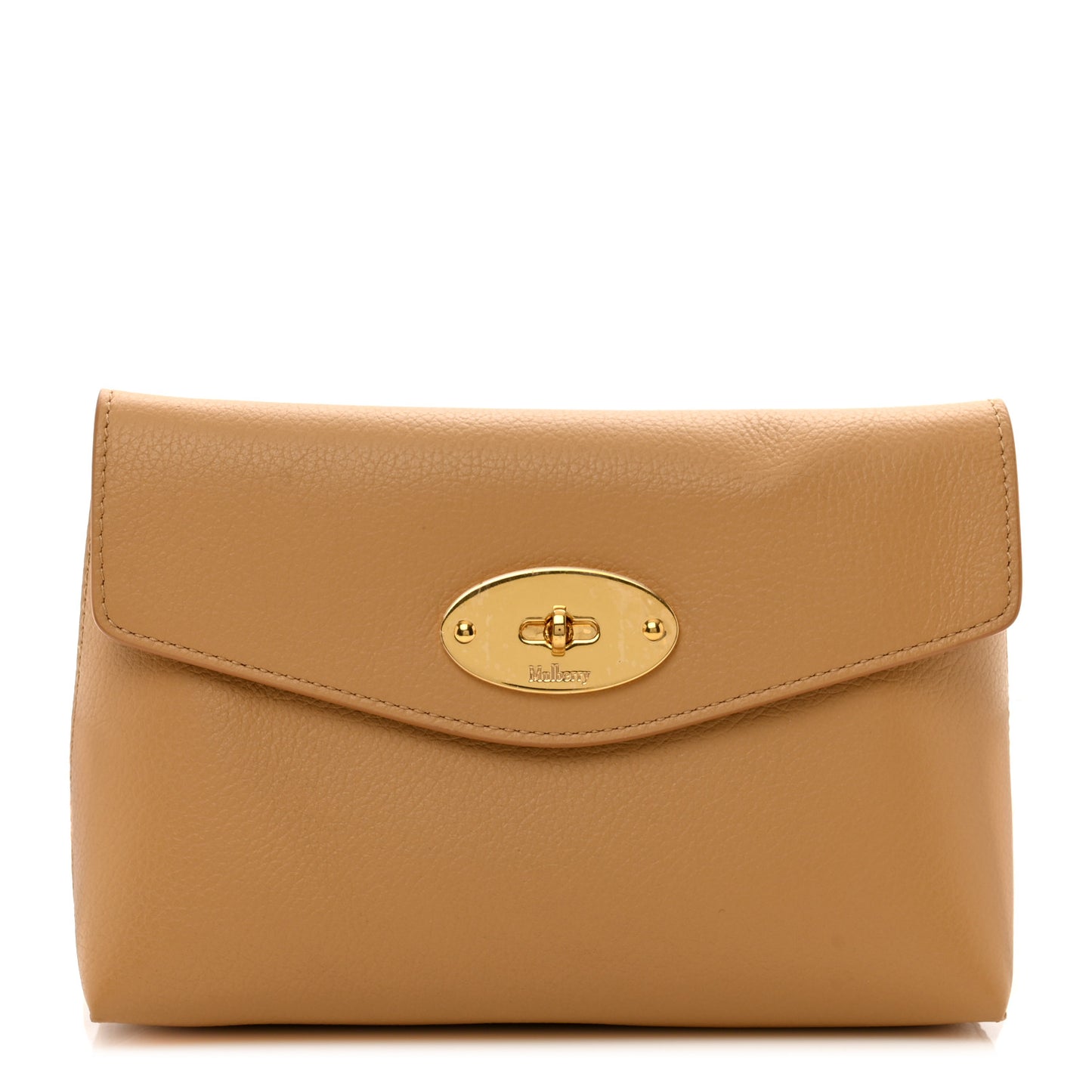 Small Classic Grain Darley Cosmetic Pouch Dark Golden Yellow