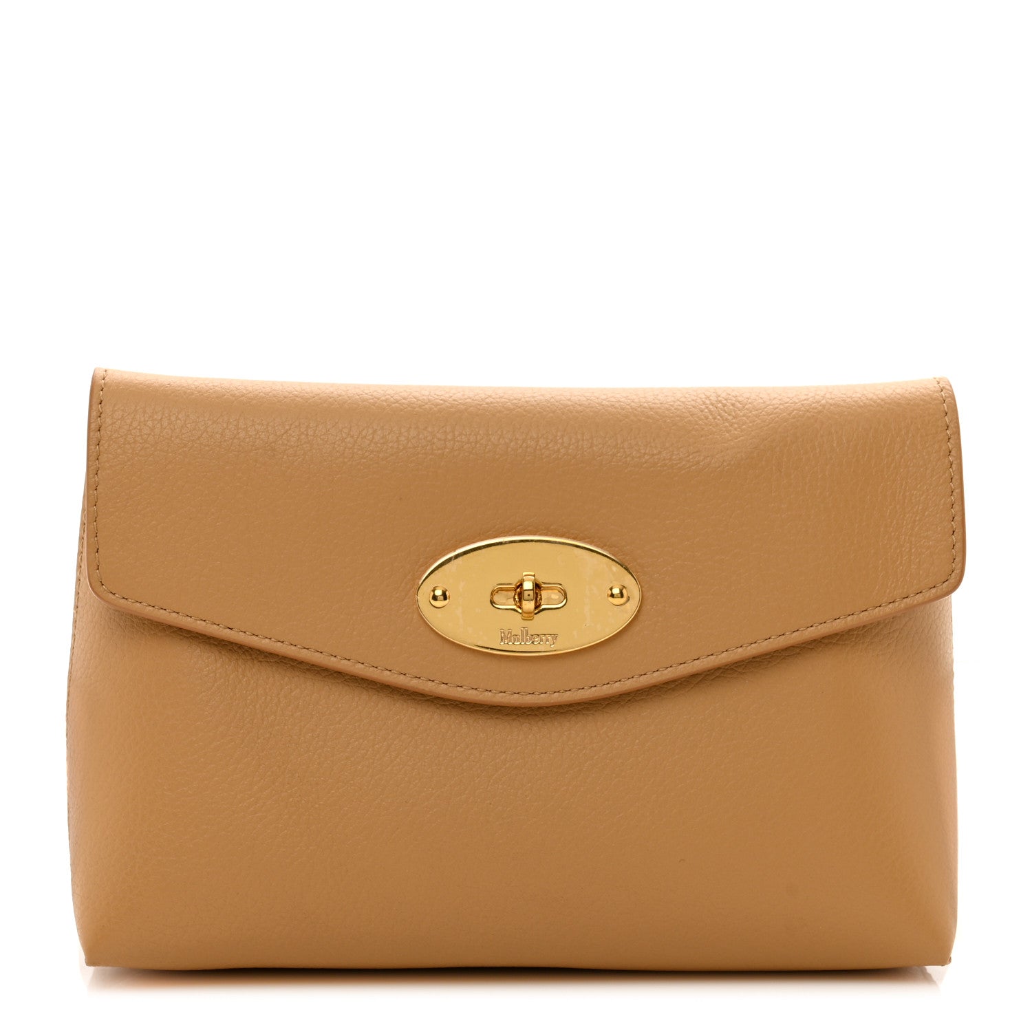 Mulberry Small Classic Grain Darley Cosmetic Pouch Dark Golden Yellow 1 of 6