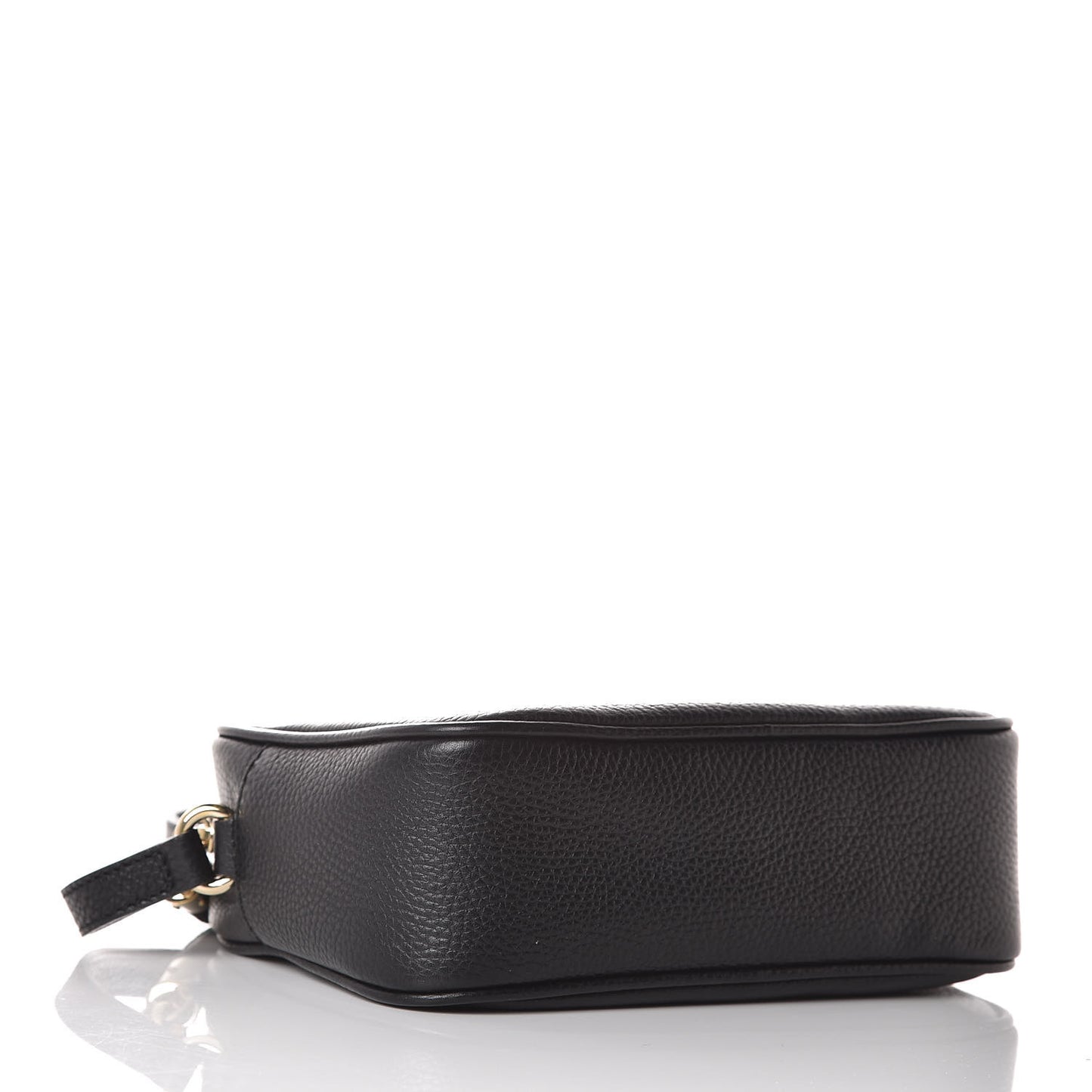 Pebbled Calfskin Small Soho Disco Bag Black