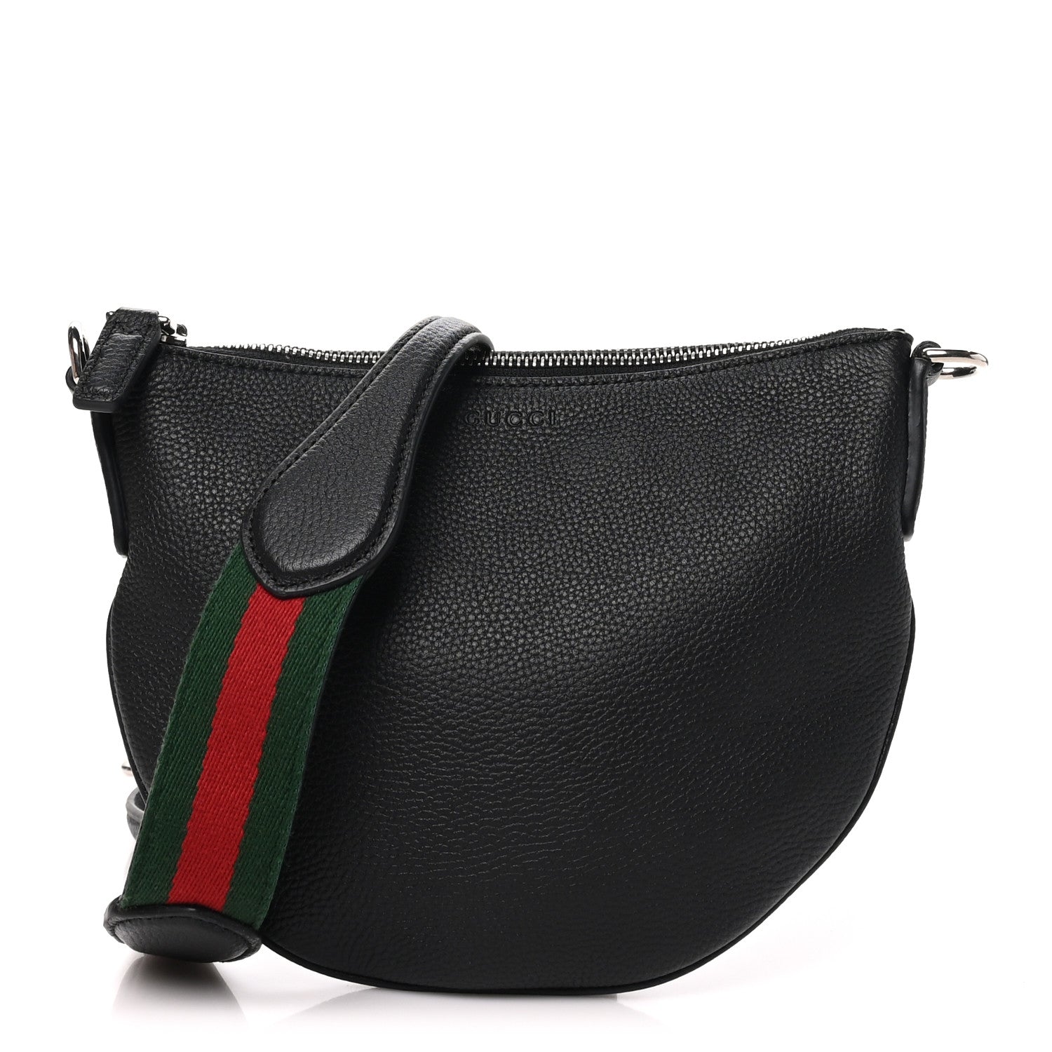Gucci Pebbled Calfskin Mini B Shoudler Bag Black 1 of 9