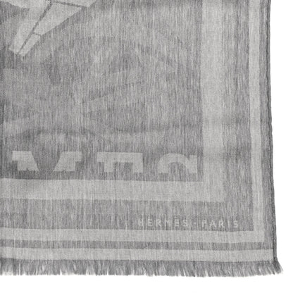 Hermes Wool Jacquard Puzzle II Muffler Gris Chine 3 of 5