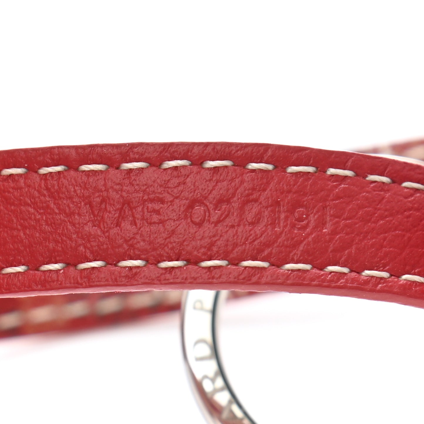 Goyardine Sesame Key Holder Red
