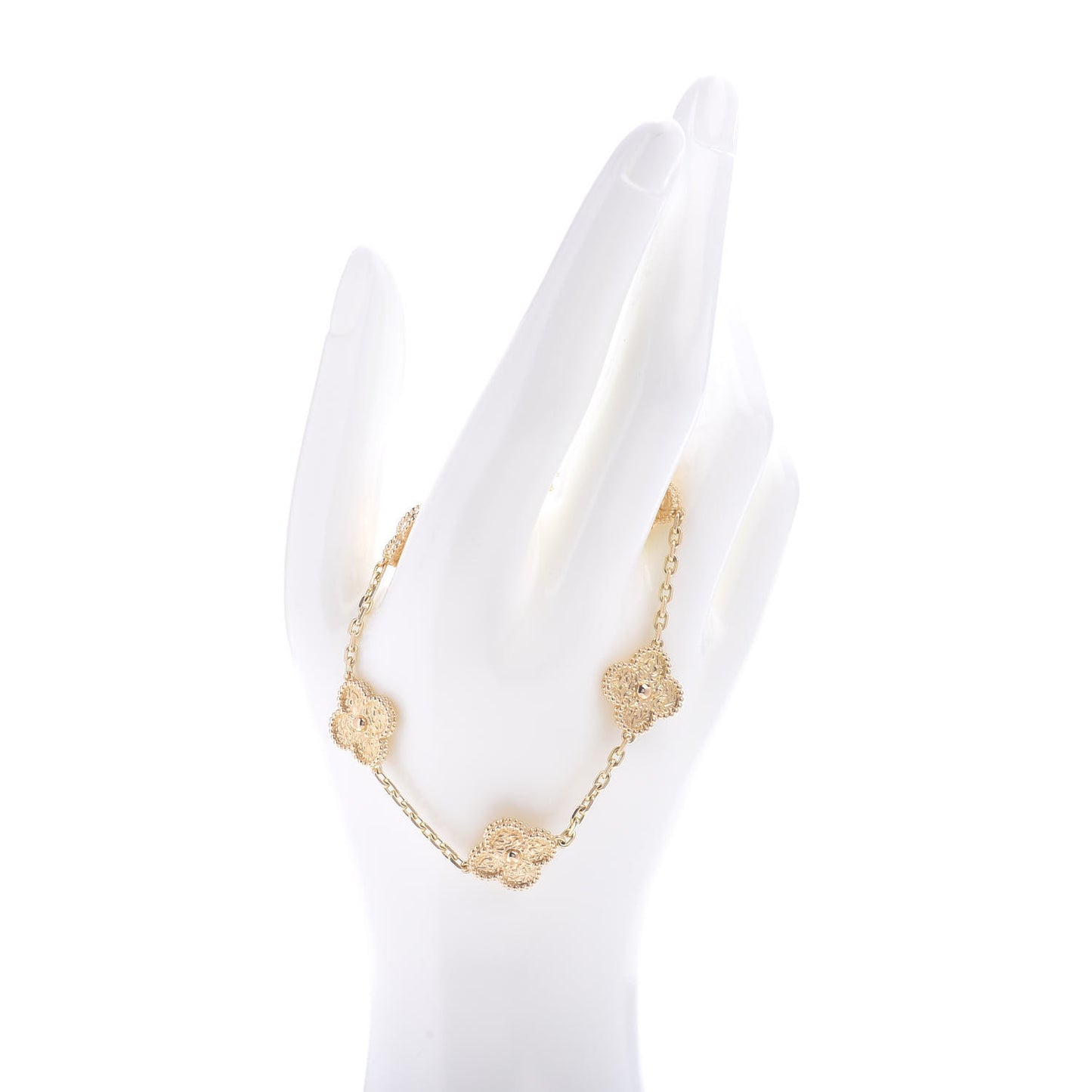 18K Yellow Gold 5 Motifs Vintage Alhambra Bracelet