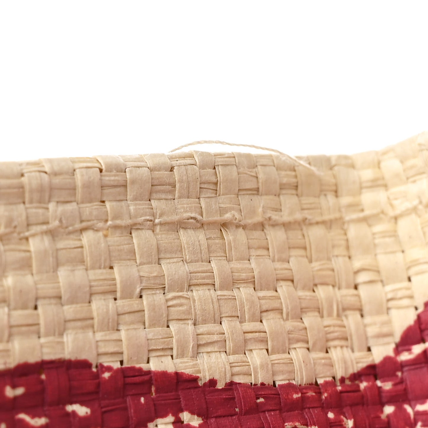 Straw Dioriviera Tote Red