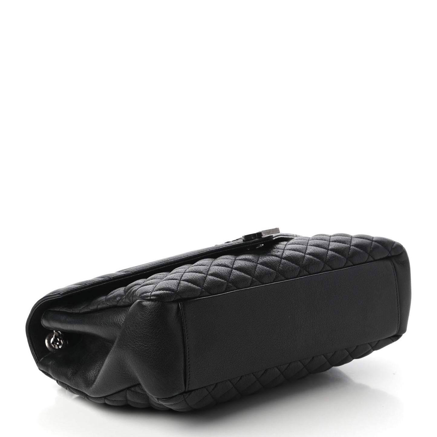 Calfskin Mixed Matelasse Triquilt Large Monogram Satchel Black