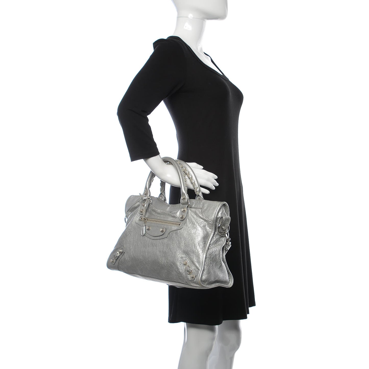 Metallic Agneau Giant 12 Silver Hardware City Gris Aluminum
