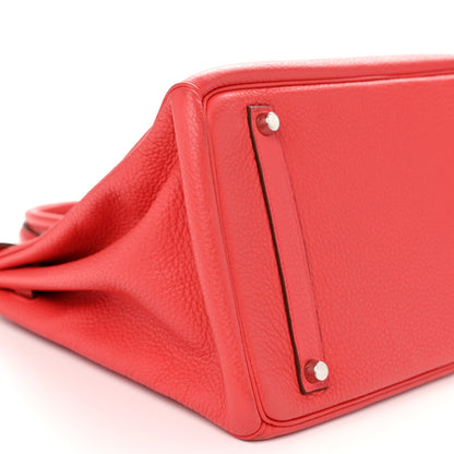 Hermes Taurillon Clemence Birkin 35 Bougainvillea 8 of 12