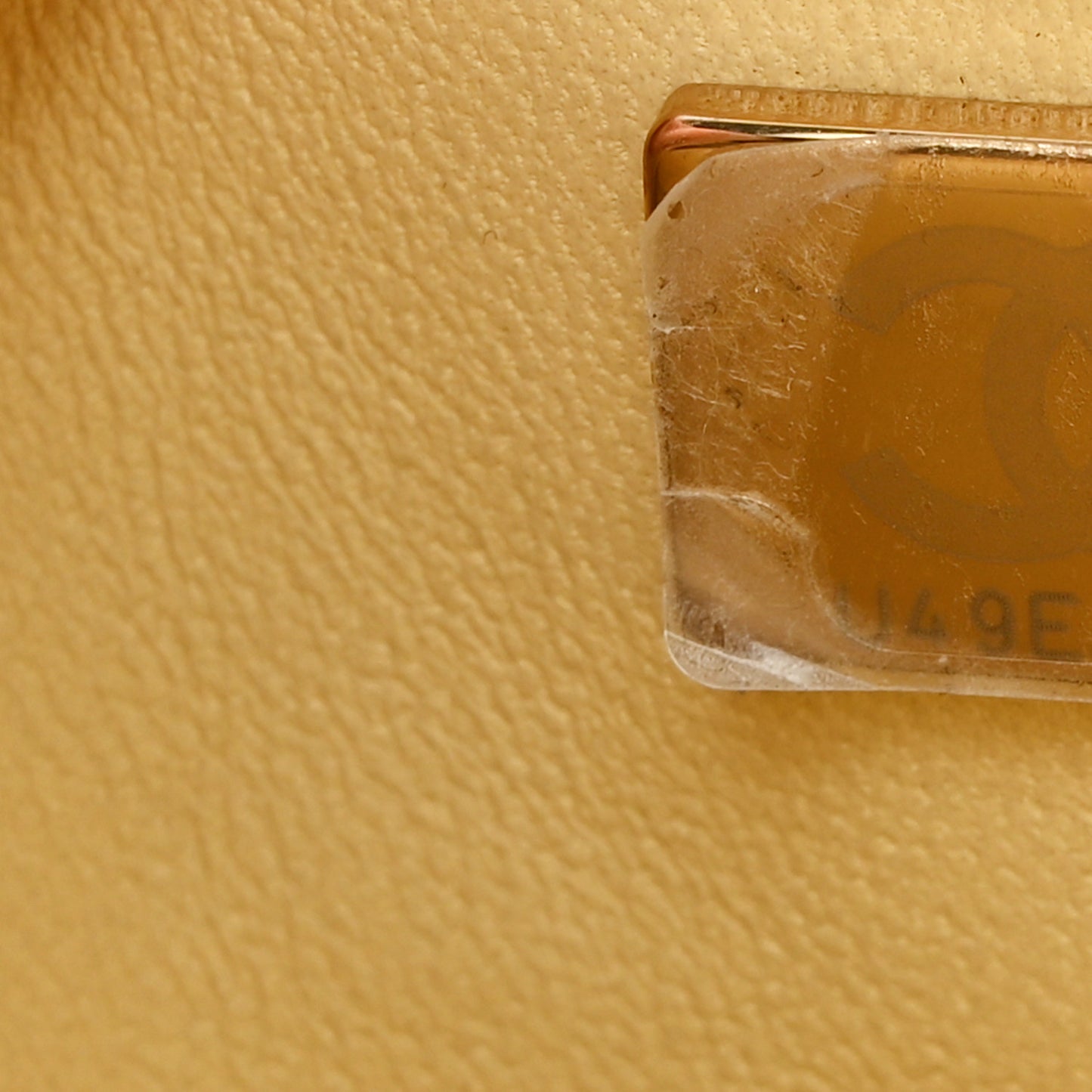 Caviar Quilted Medium Double Flap Yellow