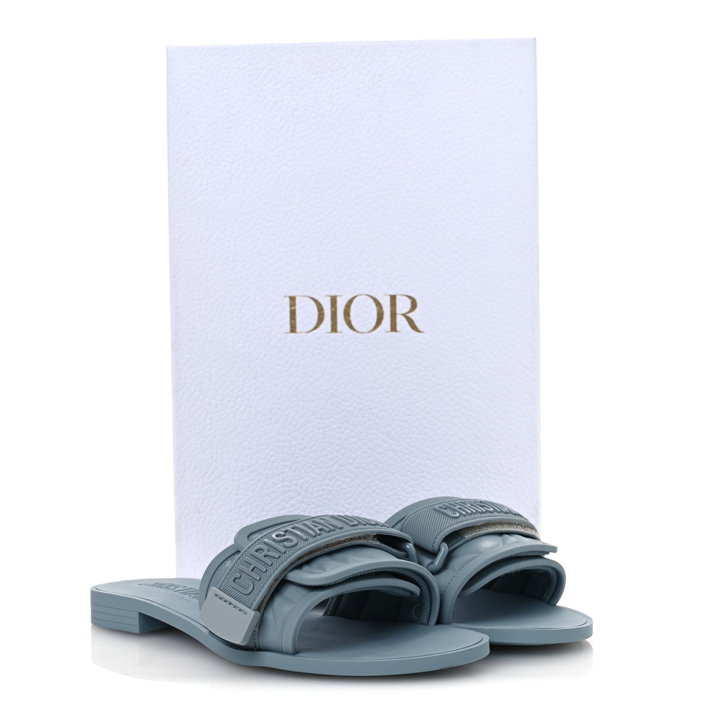 Rubber Macrocannage Dio(r)evolution Slide Sandals 36 Bracing Blue