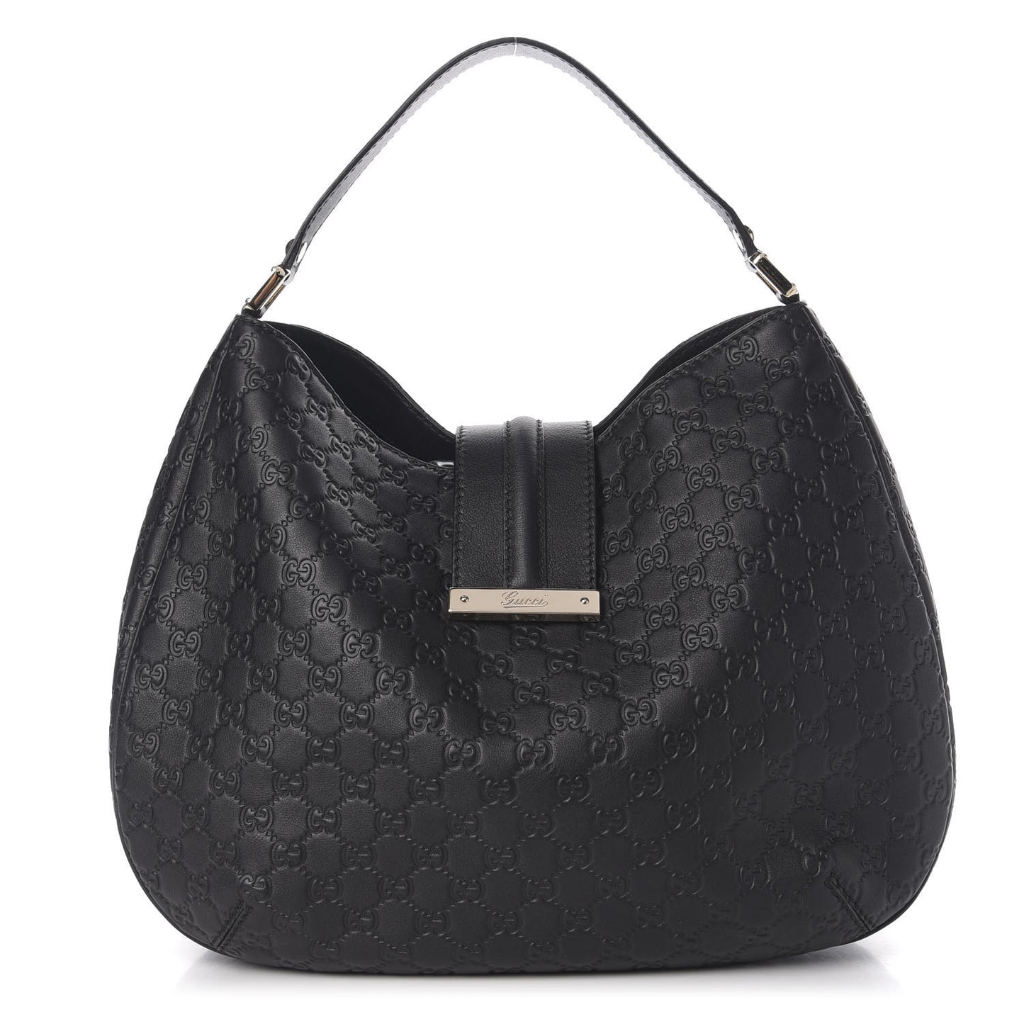 Guccissima Large New Ladies Web Hobo Black