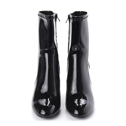 Louis Vuitton Patent Uniformes Silhouette Ankle Boots 36 Black 2 of 7
