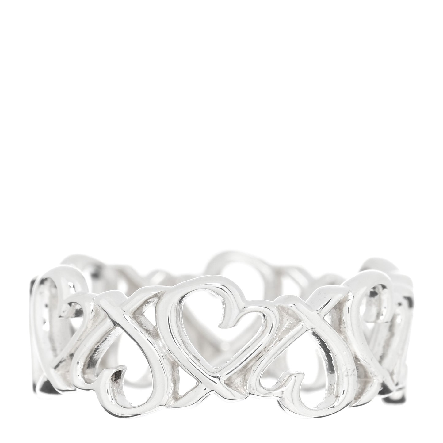 Sterling Silver Paloma Picasso Loving Heart Band Ring 51 5.75