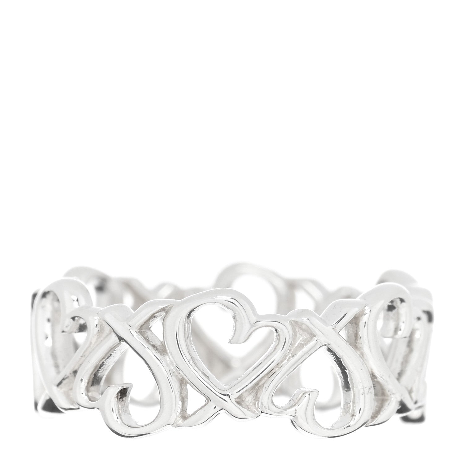 Tiffany Sterling Silver Paloma Picasso Loving Heart Band Ring 51 5.75 3 of 4