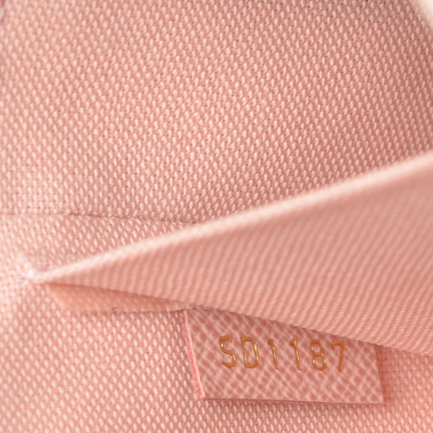 Damier Azur Pochette Felicie Chain Wallet Rose Ballerine